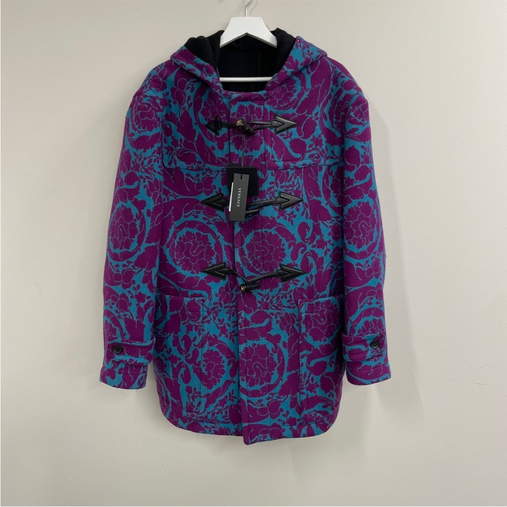 Versace Purple and Blue Patterned Jacket